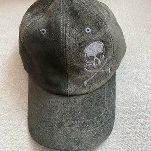 SoulCycle grey / olive green suede hat